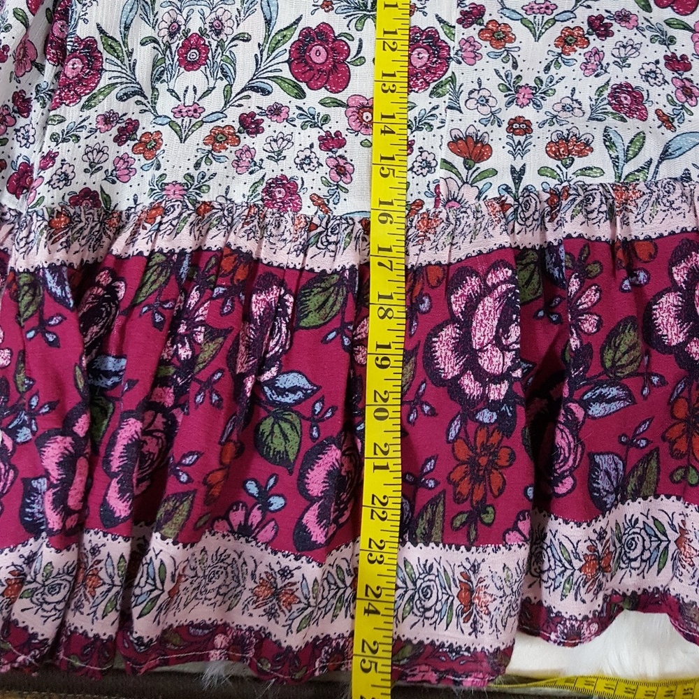 TrueCraft Floral xl Choker Style Blouse - Picture 3 of 7